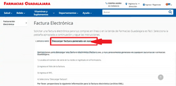 Ingresar a Farmacia Guadalajara Facturar