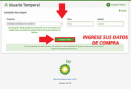 Coloca los datos del ticket de compra