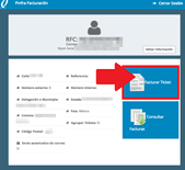 Entra al Servicio de Facturación Electrónica pulsando en “Facturar Ticket”