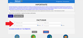 Captura los datos de facturación que se piden