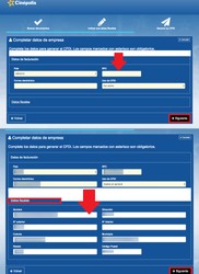 Introduce los datos fiscales del cliente Cinepolis