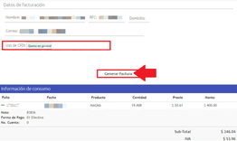 Genera tu nueva factura electrónica con Control Gas