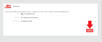 Introduce la información que solicita el sistema