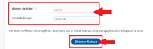 Revisa el número de ticket y la fecha de la compra