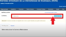 Selecciona tu carrera