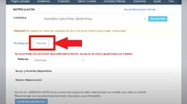 Selecciona el horario