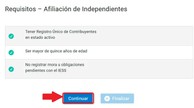 Selecciona tu condición y revisa los requisitos