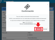 Confirma tu registro de usuario en PINFRA Facturación