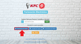 Haz clic sobre el botón que dice “Generación de Factura”
