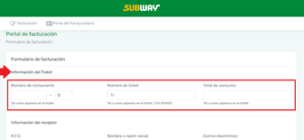 Rellena el formulario con los datos del ticket