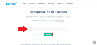 Introduce la referencia impresa en el ticket de compra