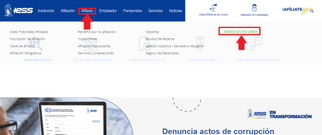 Ingresa a los servicios en línea