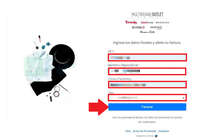 Coloca tus datos fiscales en el formulario