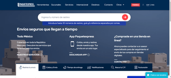 Ingresa al sitio web de Paquete Express