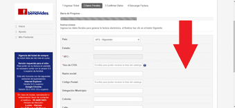 Completa el formulario con los datos fiscales