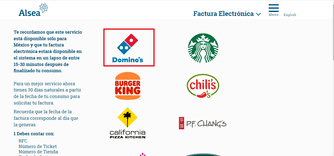 Selecciona la marca que quieres facturar en línea