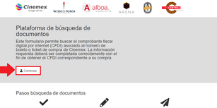 Haz clic en el botón “Comenzar”