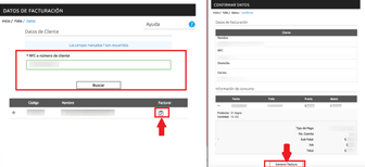 Verifique tus datos y seleccione descargar factura