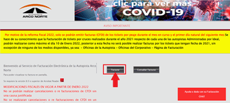 Ingresa a la plataforma de Facturación Arco Norte